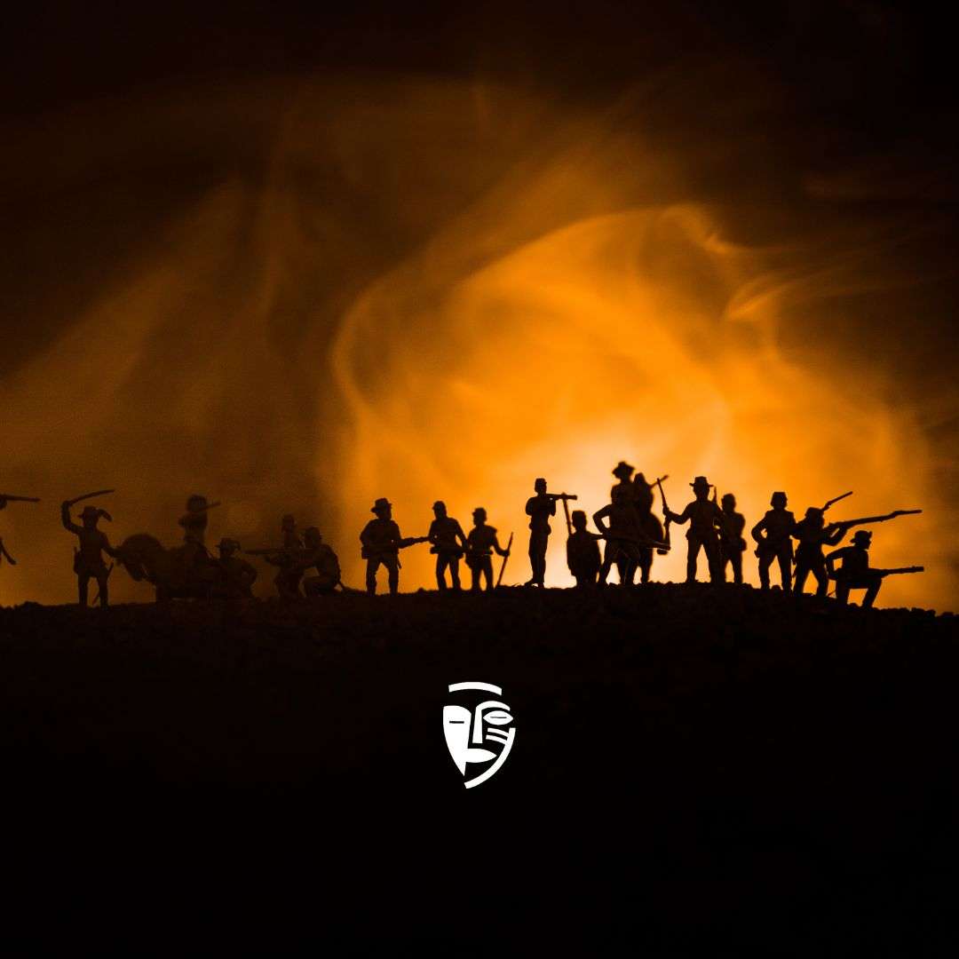 silhouette of war